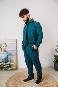 Костюм вельвет Барса зелений S XL