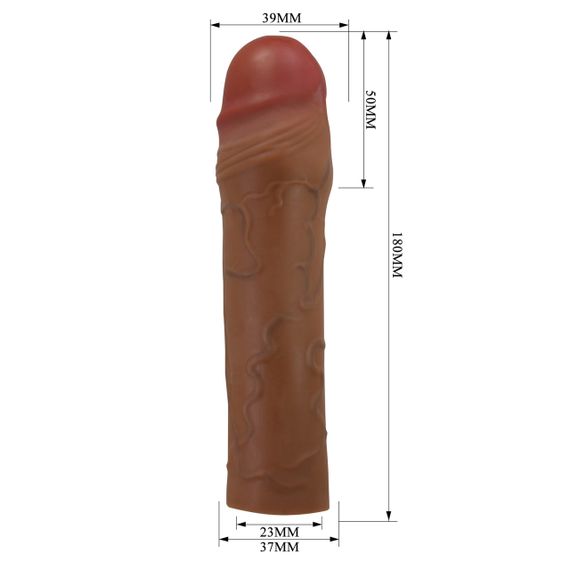 Подовжуюча насадка презерватив Pretty Love - Chane 2" Brown, BI-026254-1 sexstyle | Зображення 15