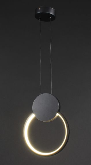 Люстра світлодіодна підвісна LED світильник для квартири на стелю лед 27132 Чорний 30-200х20х10 см. | Зображення 1