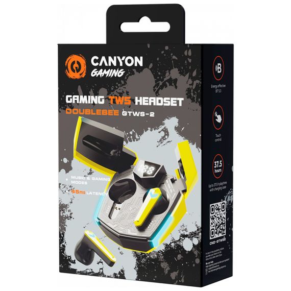 Навушники Canyon GTWS-2 Gaming Yellow (CND-GTWS2Y) | Зображення 5