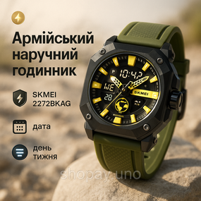 Годинник для військової та тактичної діяльності SKMEI, Практичний спортивний чоловічий годинник ZU-97