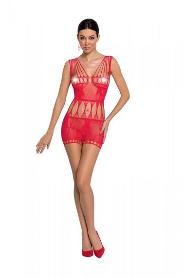 Бодістокінг мінісукня з метеликами Passion BS090 One Size red sexstyle