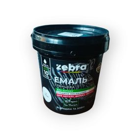Акрилова емаль Zebra 0.7 кг Біла (№10) – без запаху, швидковисихаюча, екологічно чиста