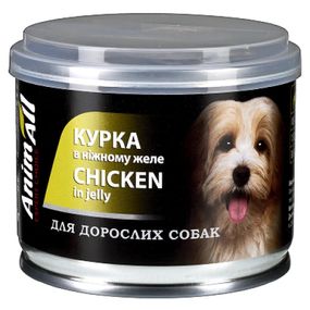 Вологий корм для собак з куркою AnimAll Dog Chicken, 195 гр