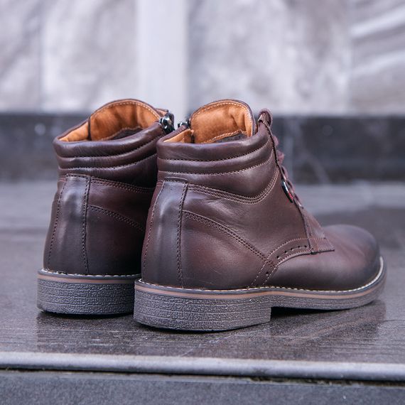 Тепле зимове взуття 43 розмір. Черевики з натуральної шкіри та хутра | Зображення 2