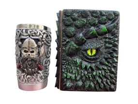 Подарунковий набір Стакан 3D Вікінг Лицарь і Блокнот 3D «Око Лісового Дракона»