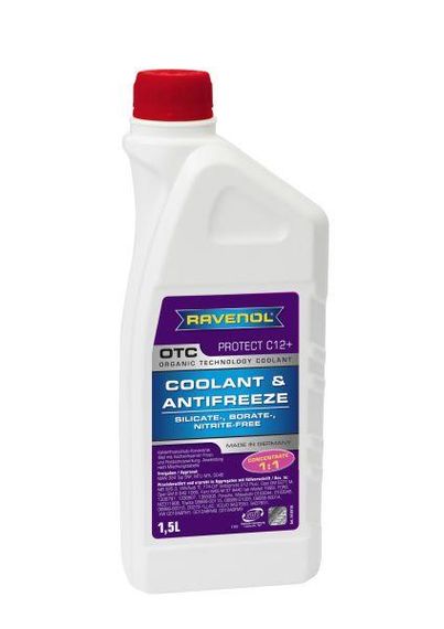 Антифриз концентрат фиолетовый(1.5л) -80C G12+  RAVENOL (RAV OTC C12+ CONC 1,5L)