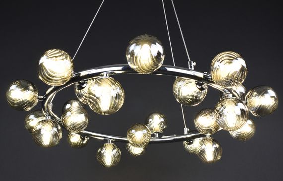 Люстра підвісна на 25 лампочок 27785 Хром 40-170х72х72 см. | Зображення 6