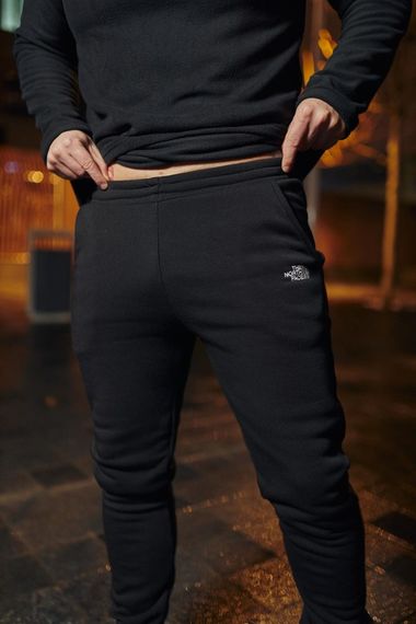 Штани чоловічі з тринитки утеплені TNF чорні | Зображення 7