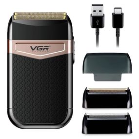 Електробритва акумуляторна для сухого та вологого бриття, V-331 / Потужний шейвер бритва / Тример для стрижки бороди