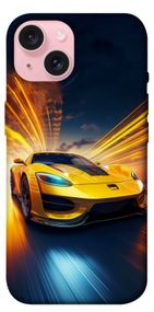 Чохол з картинкою Yellow Porsche для Apple iPhone 15 (6.1")