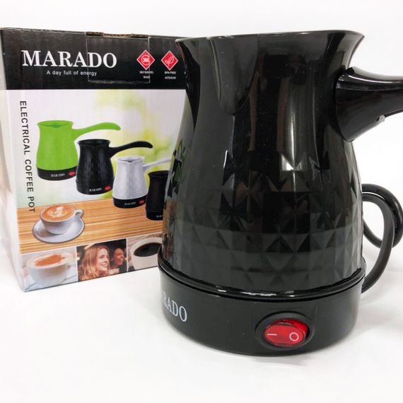 Электрическая турка для кофе Marado MA-1625, Турка для заварного кофе для приготовлени кофе. Цвет: черный | Зображення 1