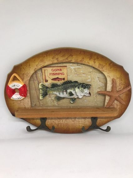 Ключница Морская с крючками 23х16см