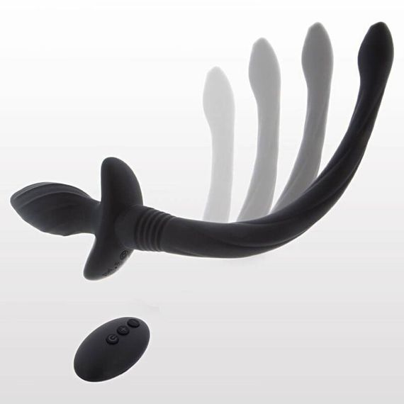 Анальна пробка Хвіст з вібрацією Taboom Puppy Wiggle Tail, з пультом, силіконова, чорний sexstyle | Зображення 2