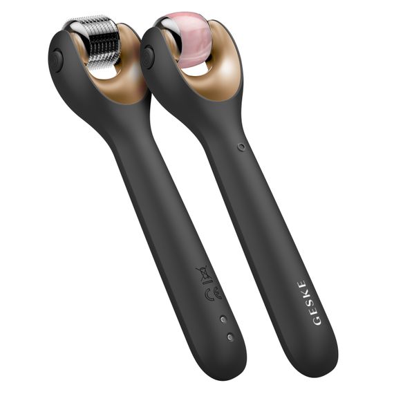 Електронний ролер для обличчя з мікроголками GESKE MicroNeedle Face Roller 9в1 gray | Зображення 5