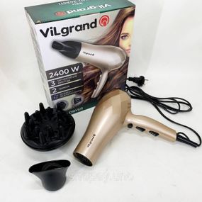 Електричний фен для волосся з дифузором VILGRAND VHD 2424TI 2400 Вт, Фен для різних типів волосся YA-77