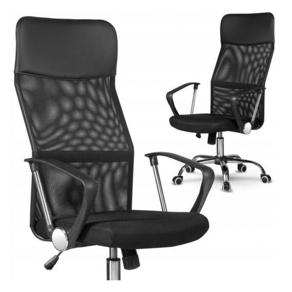Крісло офісне на колесах Bonro Бонро Manager чорне (2 шт.) (47000010)