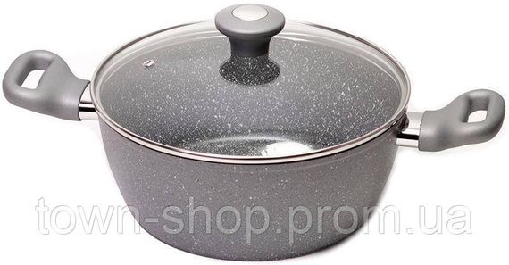 Кастрюля Kamille Grey Gotland 4л с гранитным антипригарным покрытием KM-4281GR