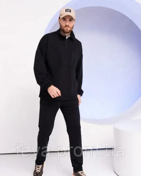 Спортивний костюм колір чорний розмір XXL FI_009527