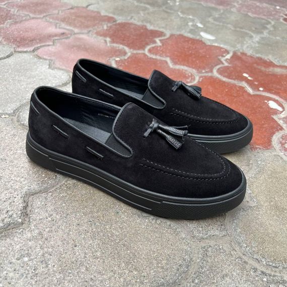 Замшеві лофери чорні 40 розмір | Зображення 7