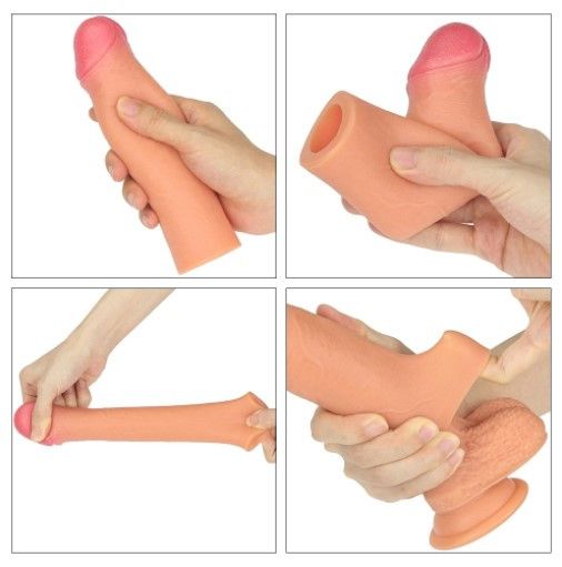 Насадка на член - Revolutionary Silicone Nature Extender Add 2" Flesh Sex Aura | Зображення 4