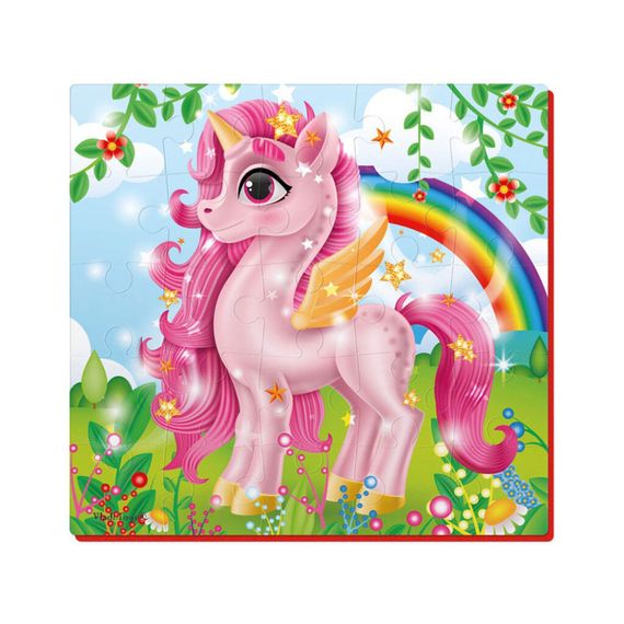 М'які пазли "Рожевий єдиноріг" VT1109-06, 22 х 23 см | Зображення 1
