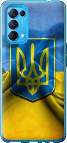 Чехол на Oppo Reno5 Флаг и герб Украины 1 "375u-2206-17620"