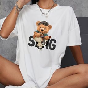 Футболка жіноча з принтом повсякденна XL Білий