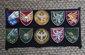 Стенд для шевронов 20*40см (черный)