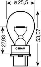 Лампа допоміжн. освітлення 27W 12V W2,5X16D 5XF (вир-во OSRAM) OSRAM 3156 на CHEVROLET TRANS SPORT