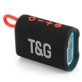 Портативная Bluetooth колонка TG396 с RGB подсветкой и функцией громкой связи, радио, черная