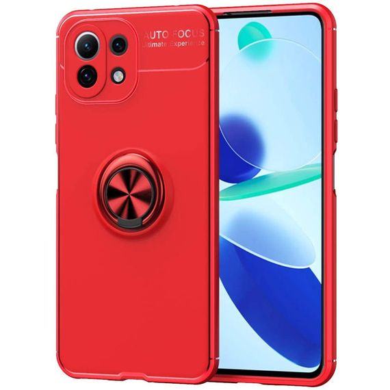 TPU чехол Deen ColorRing под магнитный держатель (opp) для Xiaomi Mi 11 (Красный)