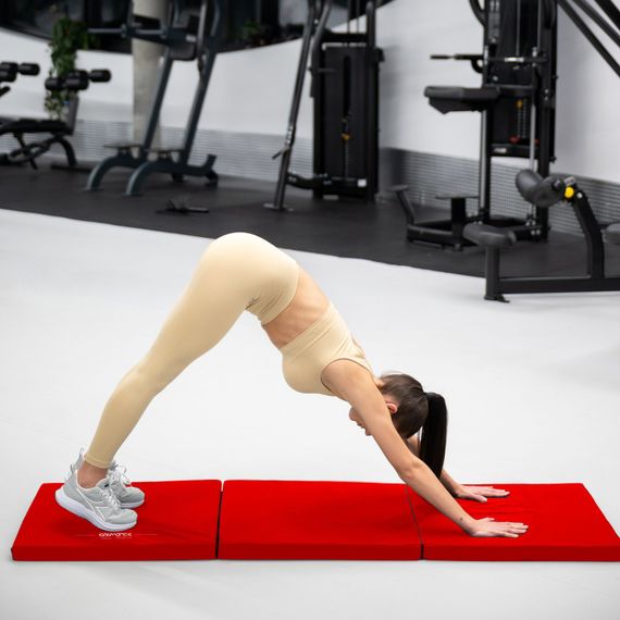 Мат гимнастический жесткий Gymtek 5см красный | Зображення 3