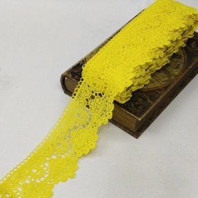 Кружево макраме  8см (13м) Цвет - Желтый (729-66-143)