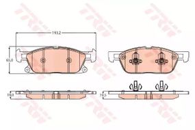 Гальмівні колодки дискові FORD Galaxy/S-Max/Edge F 15, TRW (GDB2167)