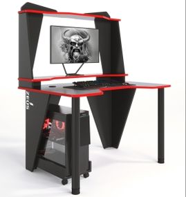 Стол геймерский ZEUS IVAR-3 черныйкрасный