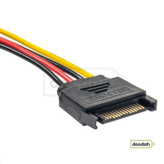 Кабель живлення CARPRIE Serial ATA 4pin Molex на 15pin SATA - 15 см | Зображення 2