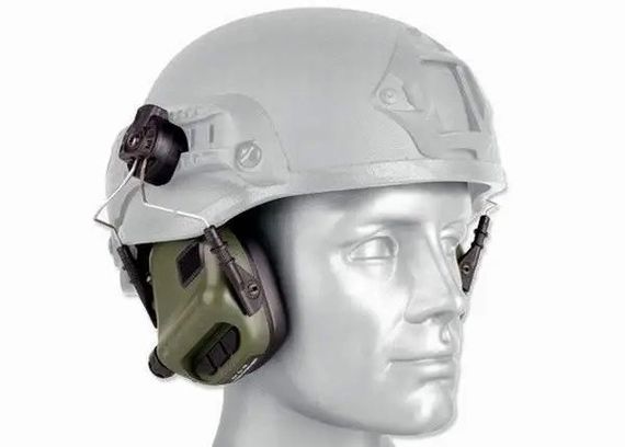 Активные тактические наушники EARMOR M31H 22dB NRR олива с креплением на каску | Зображення 2