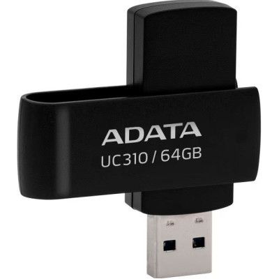 USB флеш накопитель ADATA 64GB UC310 Black USB 3.0 (UC310-64G-RBK) | Зображення 2