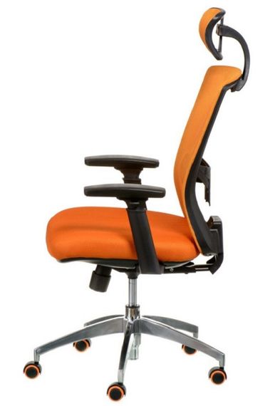 Офісне крісло Dawn orange (жовтогаряче) з профільованим сидінням і розкладною спинкою до 135 градусів | Зображення 1