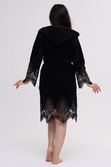 Жіночий халат Nusa 4350 чорний L/XL | Зображення 4