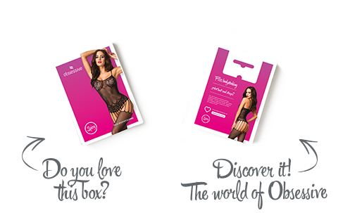 Бодістокінг Obsessive Bodystocking F235 S/M/L, тонкі підв’язки, ніжний декор, сіточка | Зображення 5