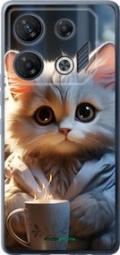 Чохол на Infinix GT 10 pro Білий кіт "5646u-3172-2448"