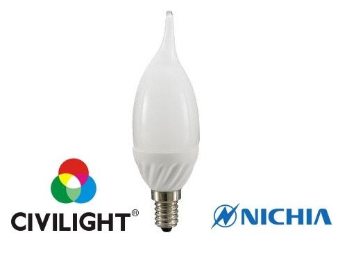 LED лампа E14 CIVILIGHT (Сивилайт) 4,0W(250lm) F37 W2P25V4 ceramic | Зображення 1