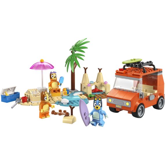 Конструктор LEGO Bluey Пляж і сімейна поїздка на автомобілі Блуї (11202) | Зображення 1