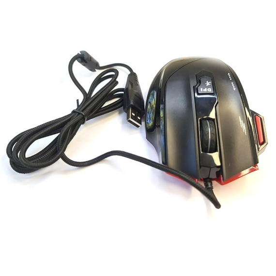 Ігрова дротова комп’ютерна миша JEDEL GM1070 Black з RGB підсвічуванням, | Зображення 7
