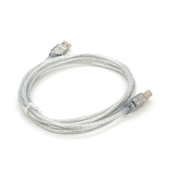 Кабель USB 2.0 AM/BM, 1.8m, прозорий | Зображення 1