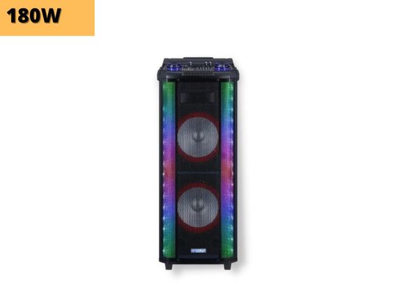 Аккумуляторная акустическая система XPRO HS-TD1070 колонка чемодан 180Вт USB, SD, FM радио, Bluetooth, 2 радиомикрофона, ДУ (MER-15692) | Зображення 1