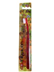 Дитяча зубна щітка Tello Kids 10400 Mega Soft (від 0 до 5 років), червона