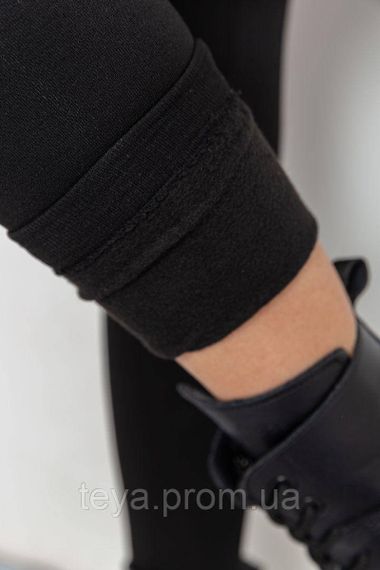 Лосини безшовні на флісі, колір чорний, розмір S-XL FA_008617 | Зображення 1